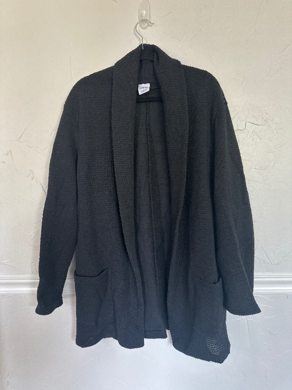 Zara Waffle Knit Open Front Sweater M
